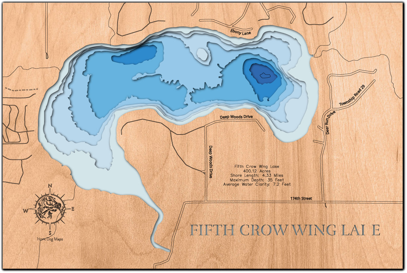 Fifth Crow Wing Lake in Hubbard County, Minnesota