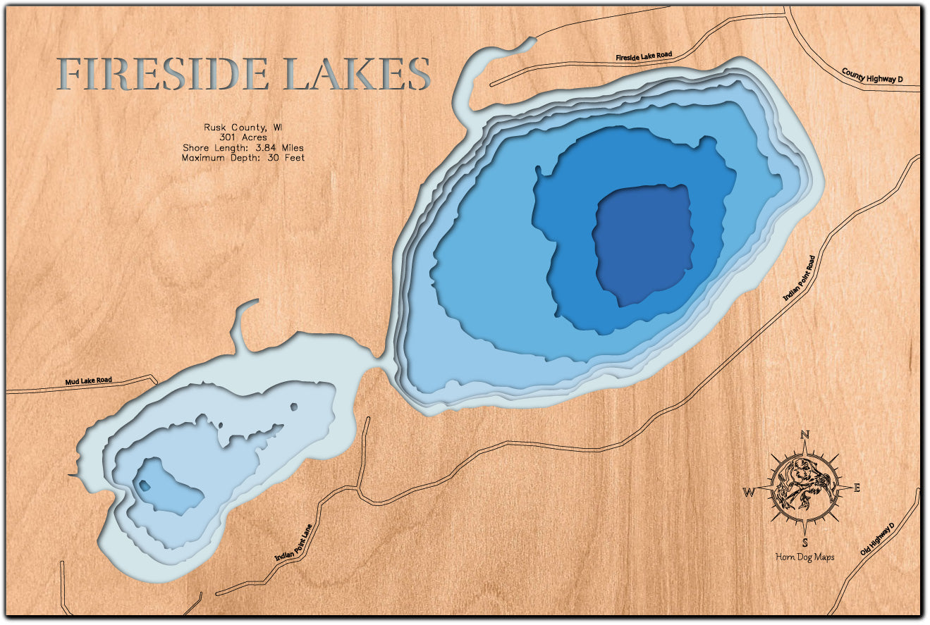 Fireside Lakes in Rusk County, Wisconsin