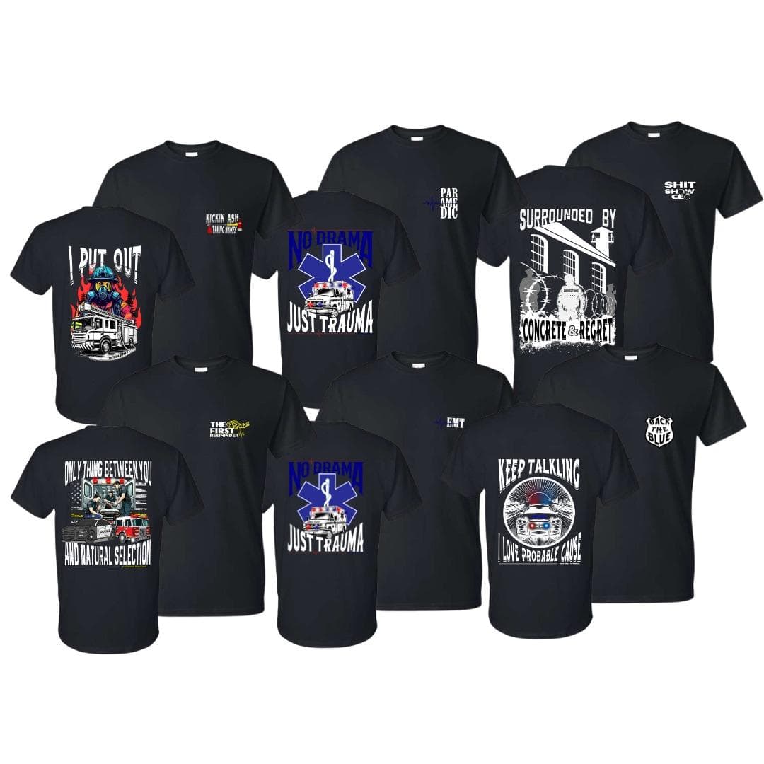 First Responder T-Shirt – Patriotic Graphic Tee to Honor Everyday Heroes in Uniform