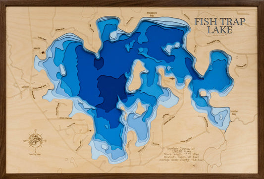 Fish Trap Lake in Morrison County, Minnesota