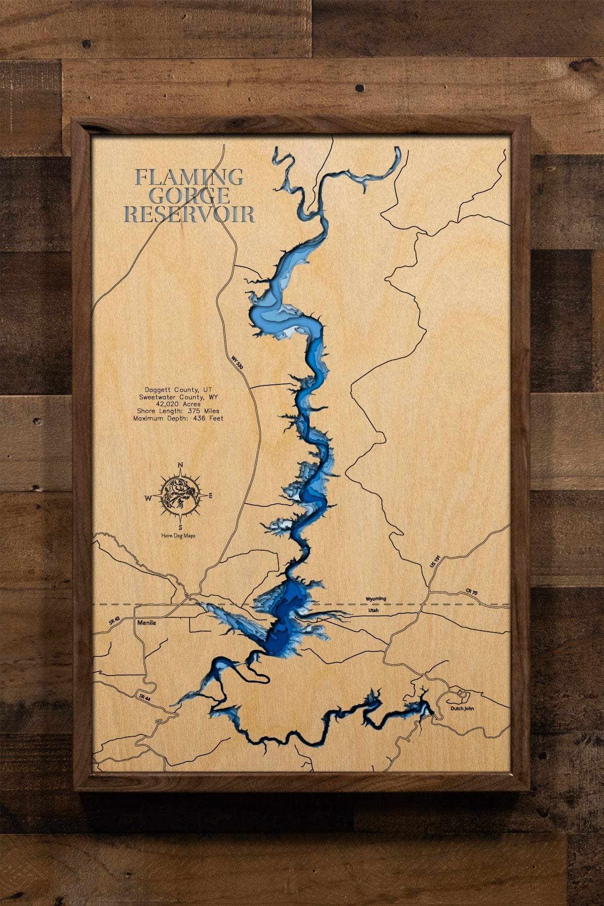 Flaming Gorge Reservoir in Sweetwater County, WY and Daggett County, Utah