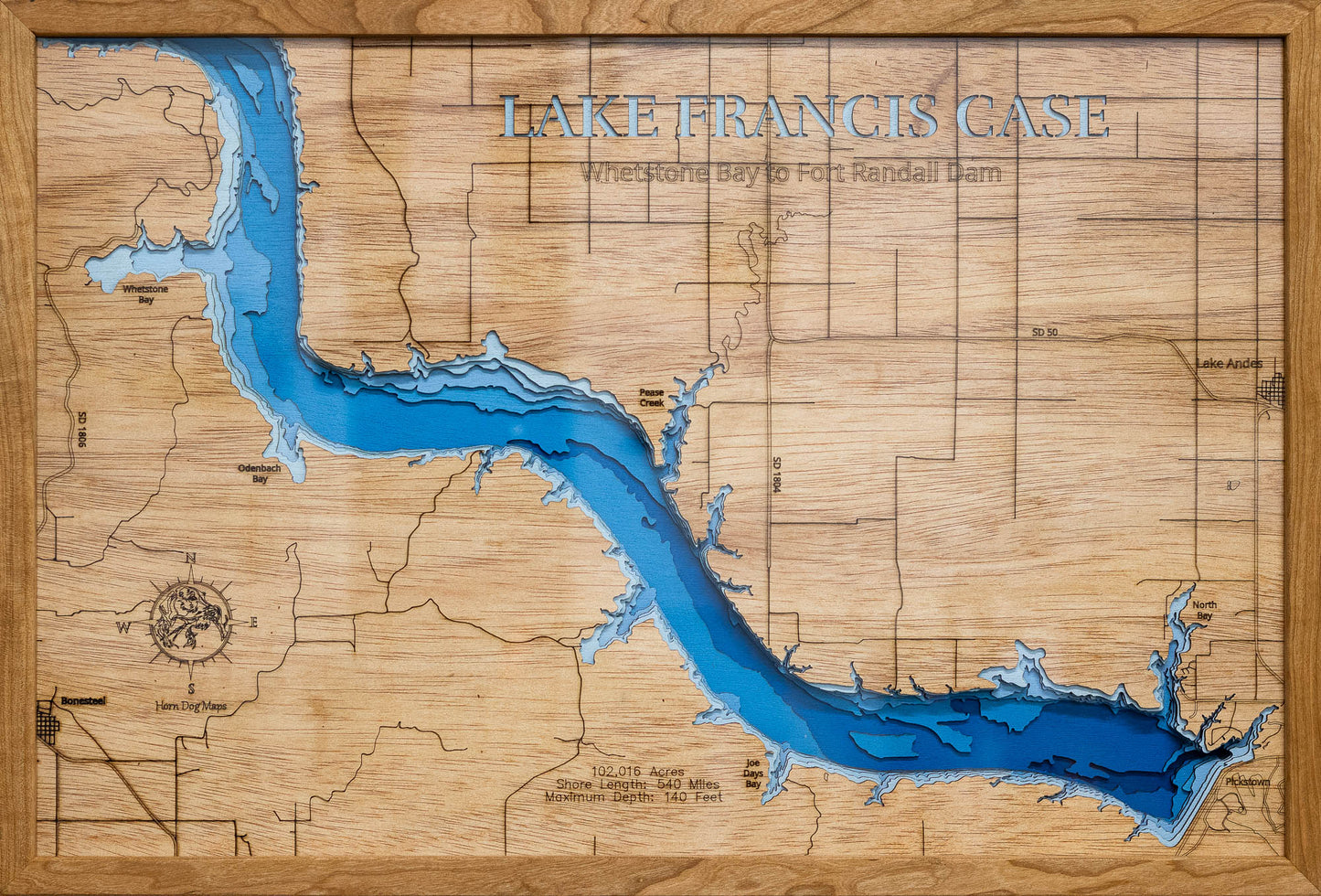 Lake Francis Case from Whetstone Bay to Fort Randall Dam, South Dakota