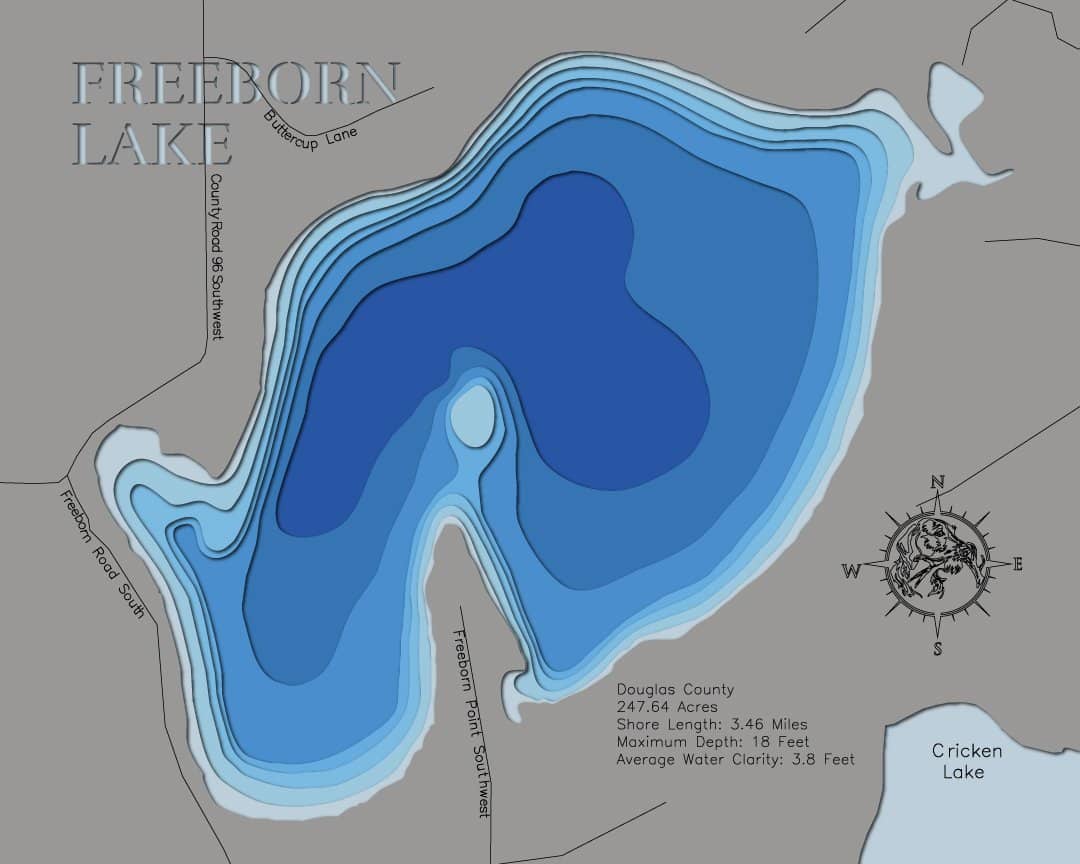 Freeborn Lake in Douglas County, Minnesota