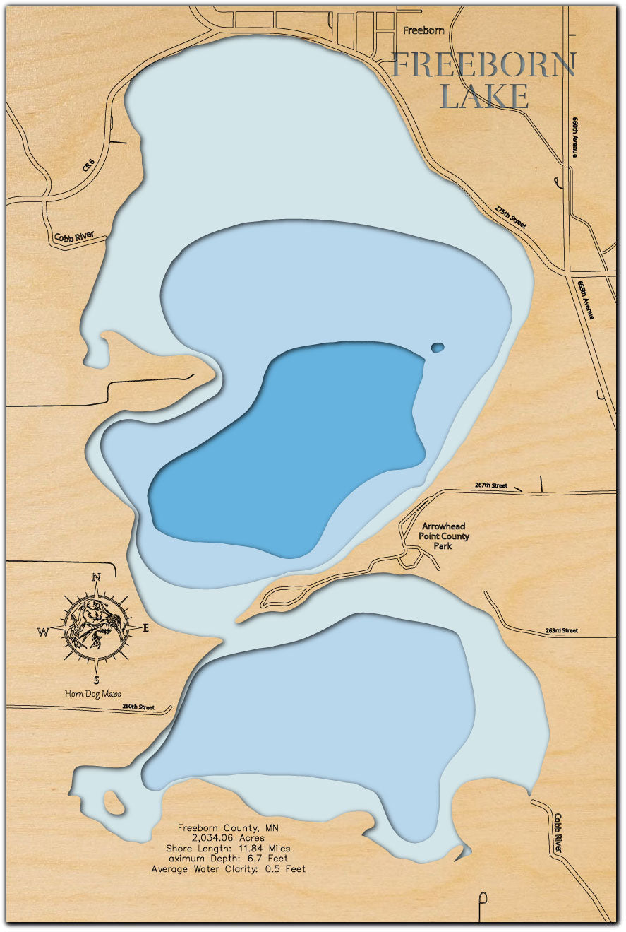 Freeborn Lake in Freeborn County, Minnesota
