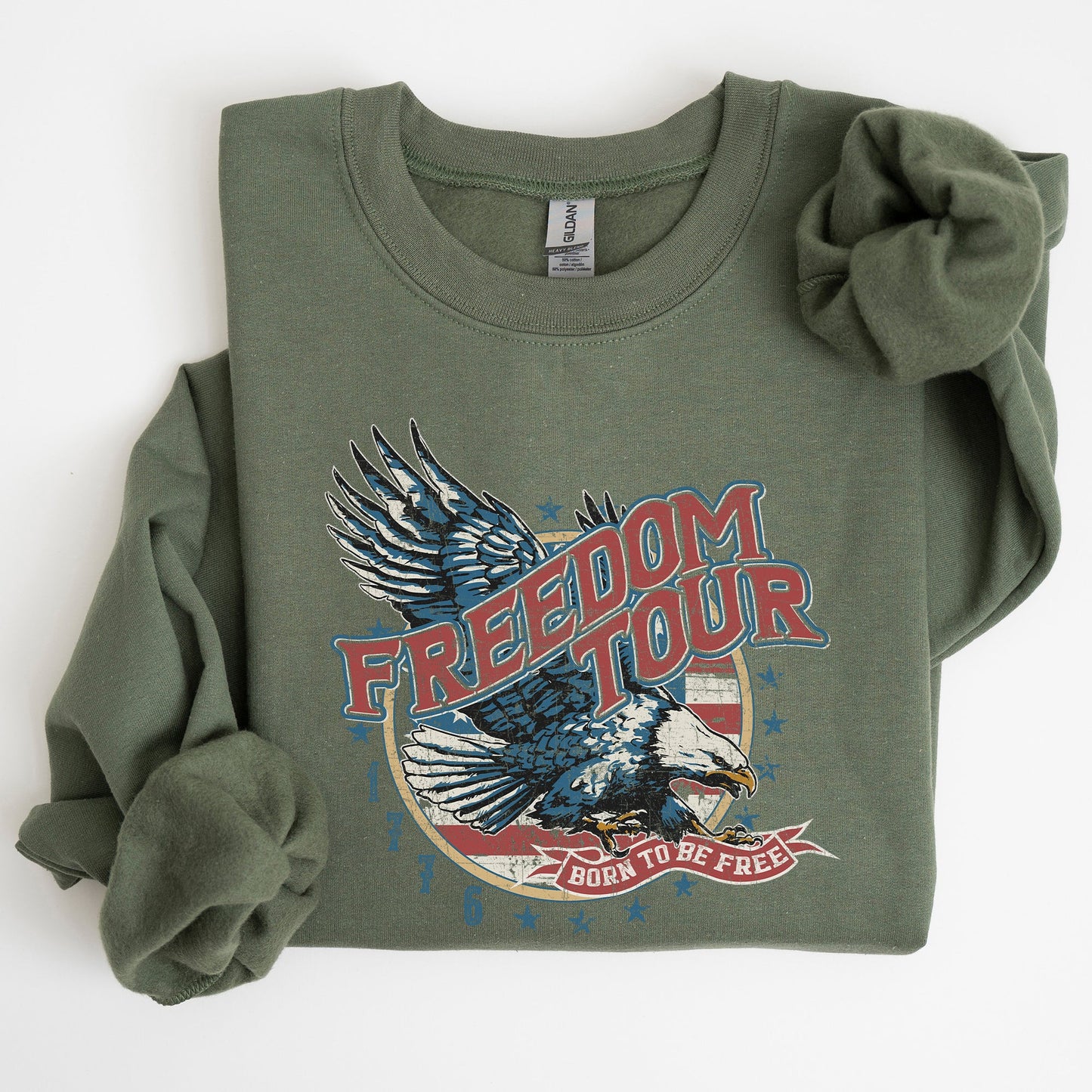 Freedom Tour America 1776 Flag Fighter Jets Patriotic Heritage Edition Sweatshirt