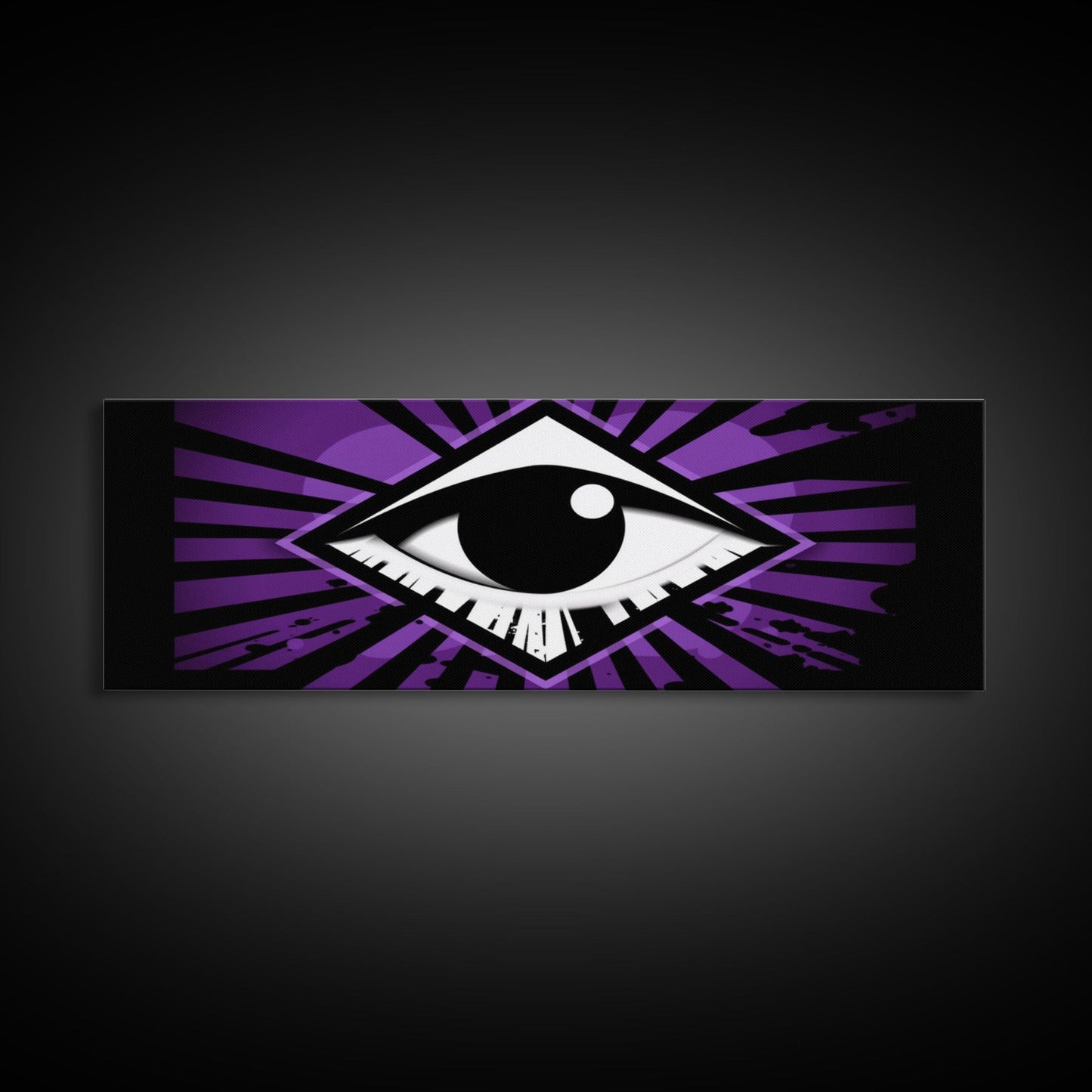 Violet All Seeing Eye Wall Art Print, Eye Canvas Art, Eye Of Horus Wall Art, Framed Art Print, Wall Decor, Panoramic, Wall Art, Canvas Print
