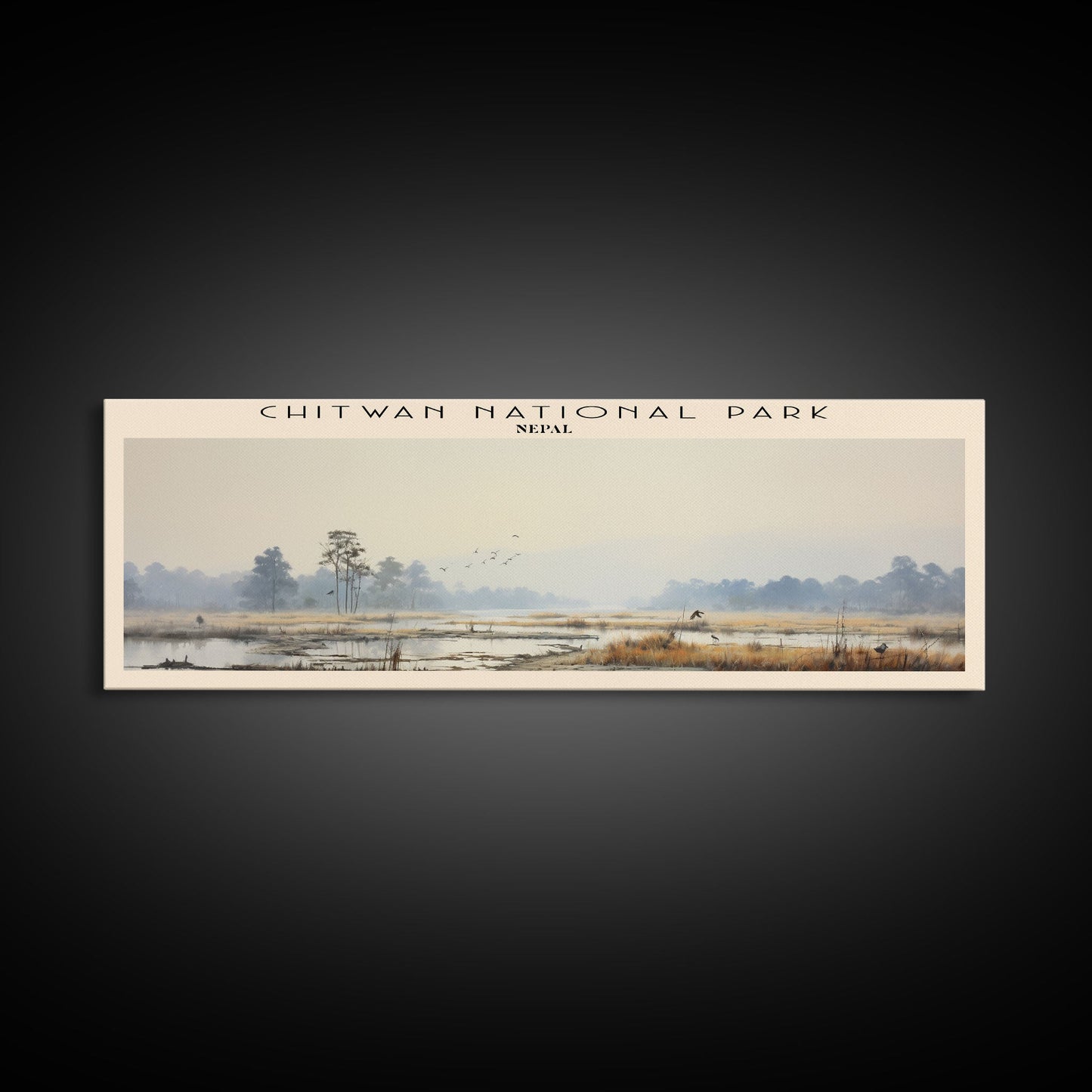 Chitwan National Park Travel Print Wall Art, Travel Poster Print, Retro Style COUNTRY Home Decor, Wall Hanging, Travel Gift Idea, Unique Metal Art