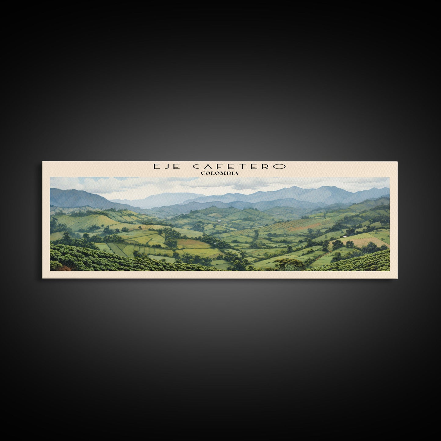 Eje Cafetero COUNTRY Travel Poster Print, Framed Canvas Print, COUNTRY Travel Art, Wood Framed Art, Wall Hanging, Home Decor