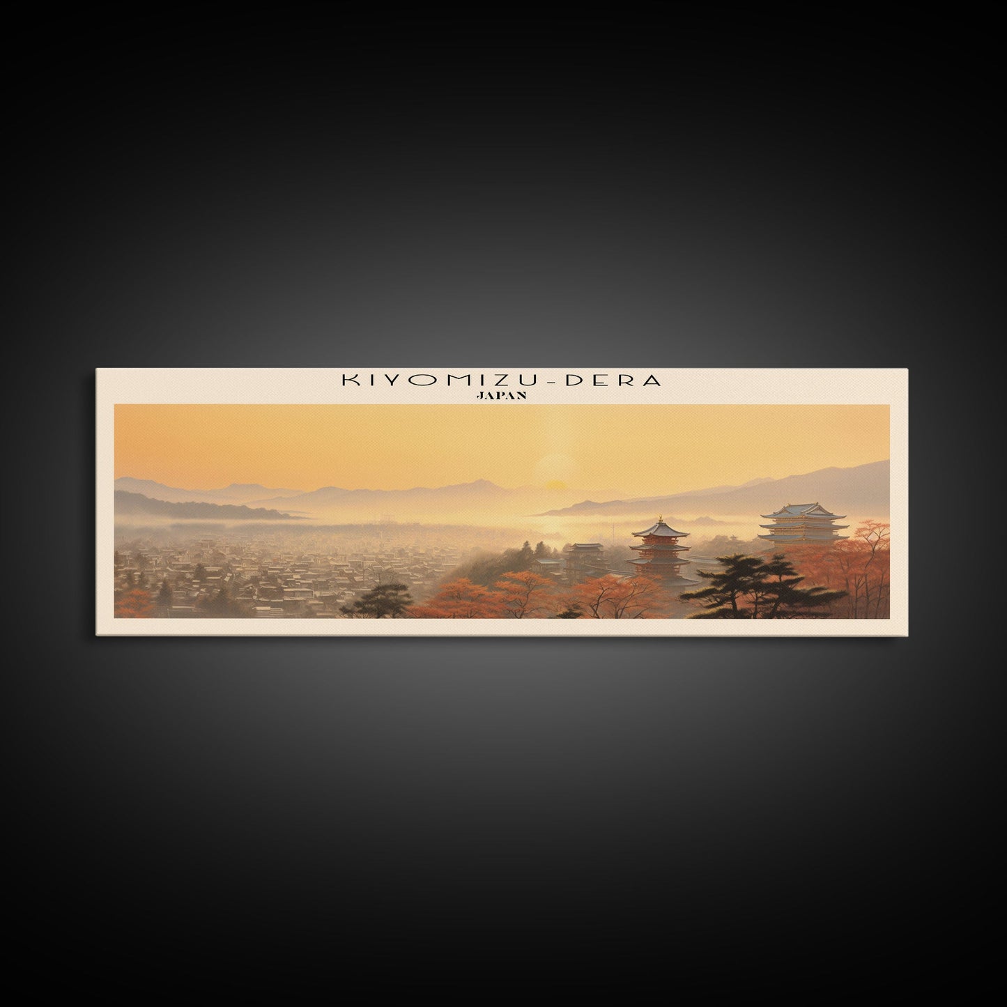 Kiyomizu dera Travel Poster Print, Framed Canvas Print, COUNTRY Travel Art, Wood Framed Art, Wall Hanging, Home Decor