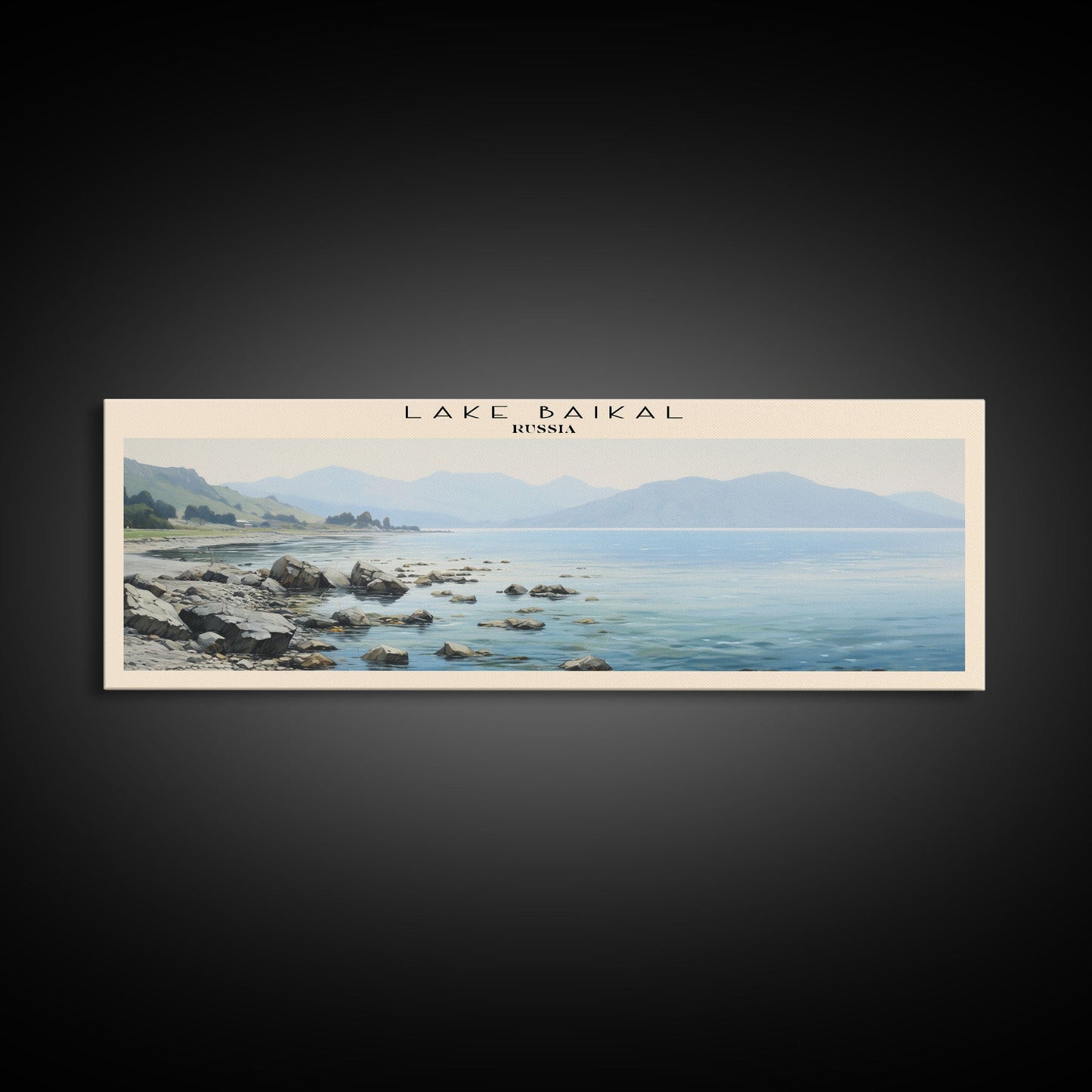 Lake Baikal Travel Poster Print, Framed Canvas Wall Art, Metal Wall Art, COUNTRY art, Gift For Him, Travel Wall Art, Travel Lover Gift