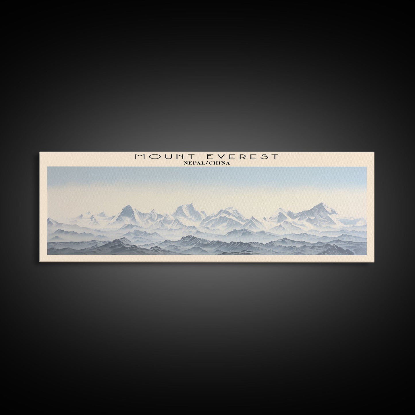 Mount Everest Travel Print Wall Art, Travel Poster Print, Retro Style COUNTRY Home Decor, Wall Hanging, Travel Gift Idea, Unique Metal Art
