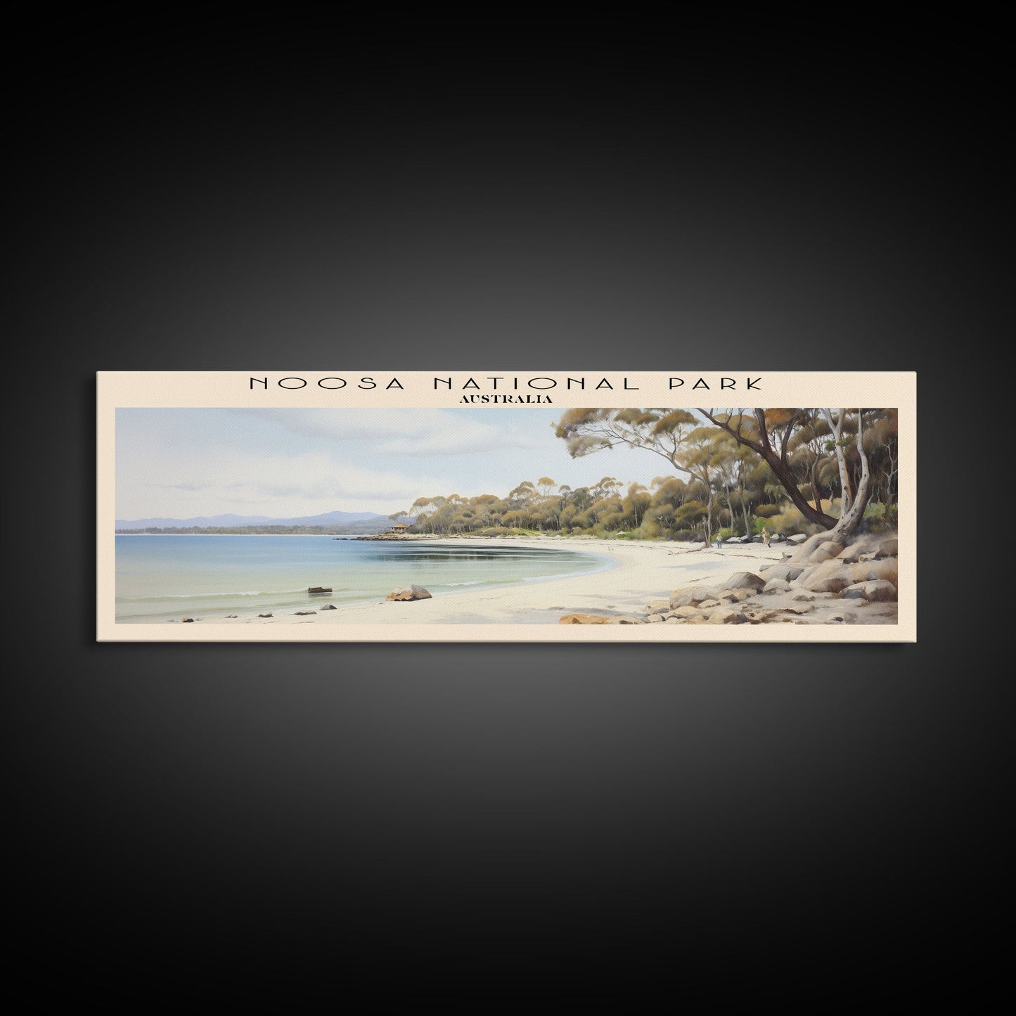 Noosa National Park Travel Print Wall Art, Travel Poster Print, Retro Style COUNTRY Home Decor, Wall Hanging, Travel Gift Idea, Unique Metal Art