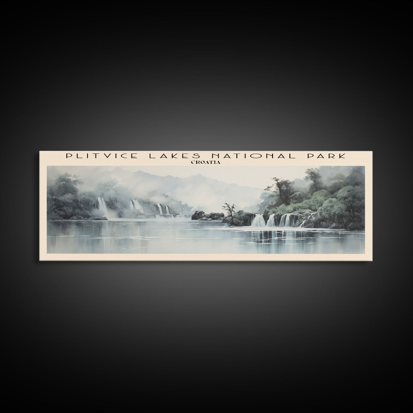 Plitvice Lakes National Park Travel Print Wall Art, Travel Poster Print, Retro Style COUNTRY Home Decor, Wall Hanging, Travel Gift Idea, Unique Metal Art