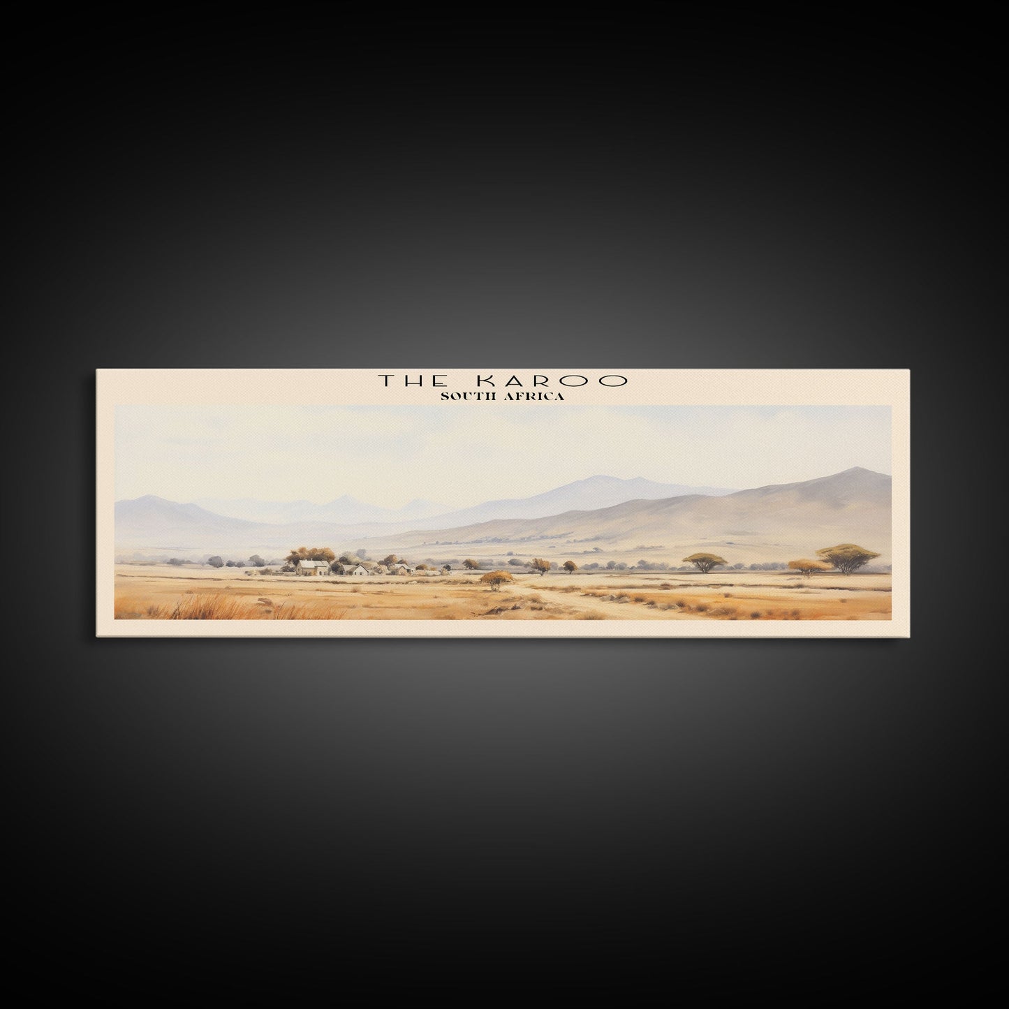 The Karoo Travel Print Wall Art, Travel Poster Print, Retro Style COUNTRY Home Decor, Wall Hanging, Travel Gift Idea, Unique Metal Art