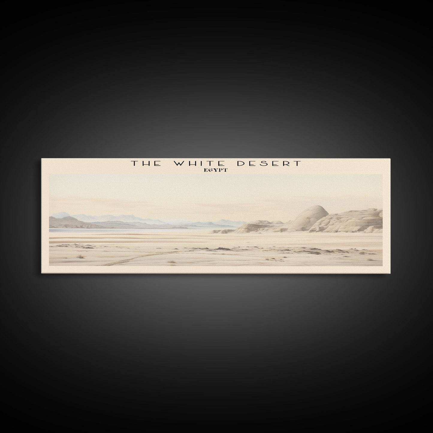 The White Desert Travel Print Wall Art, Travel Poster Print, Retro Style COUNTRY Home Decor, Wall Hanging, Travel Gift Idea, Unique Metal Art