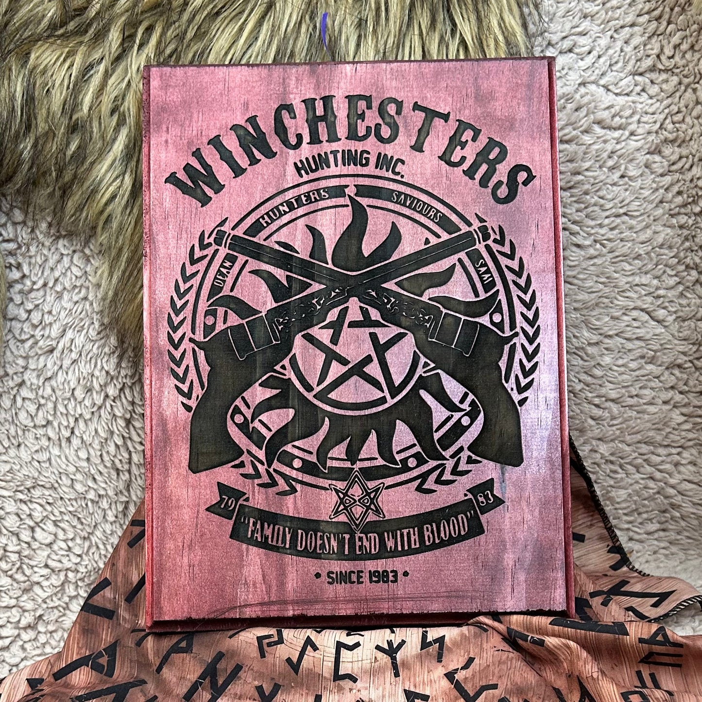 Winchesters Hunting Inc. Metal Sign, 8x10 Inches