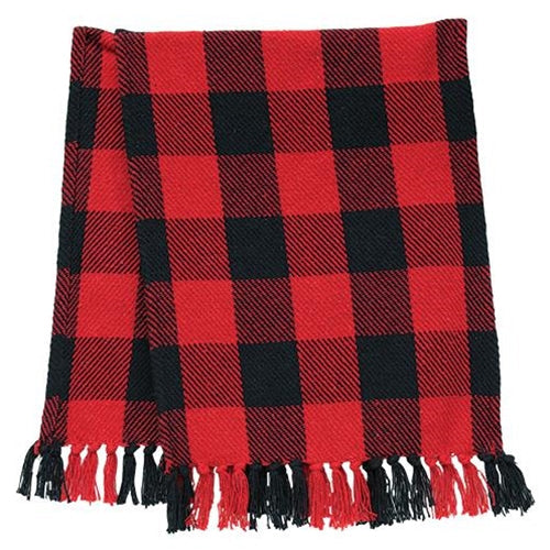 Red & Black Buffalo Check Runner 72"