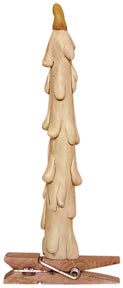 Resin Candle Clip Ornament  (Pack of 4)