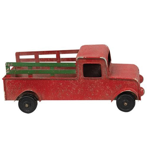 Winter Red Pickup Truck