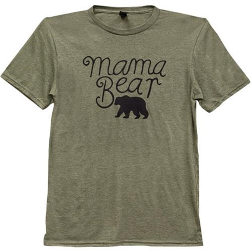 Mama Bear T-Shirt Heather City Green Small