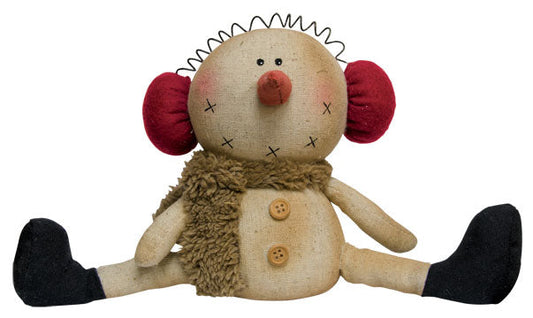 Sitting Snowman w/Earmuffs (Pack of 2)