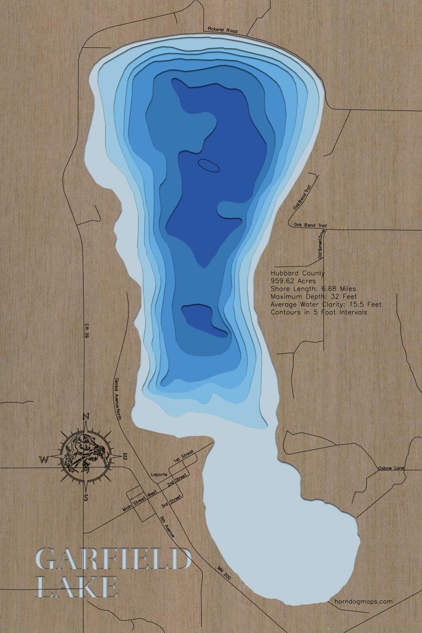 Garfield Lake in Hubbard County, Minnesota
