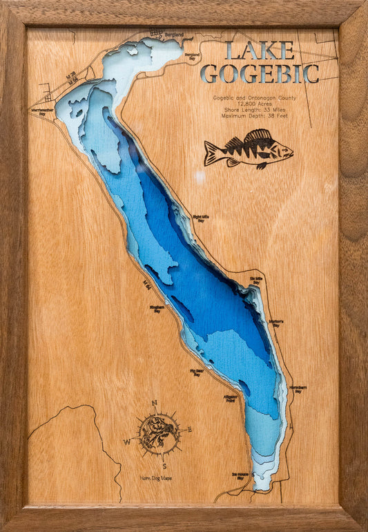 Lake Gogebic in Gogebic and Ontonogon County, Michigan