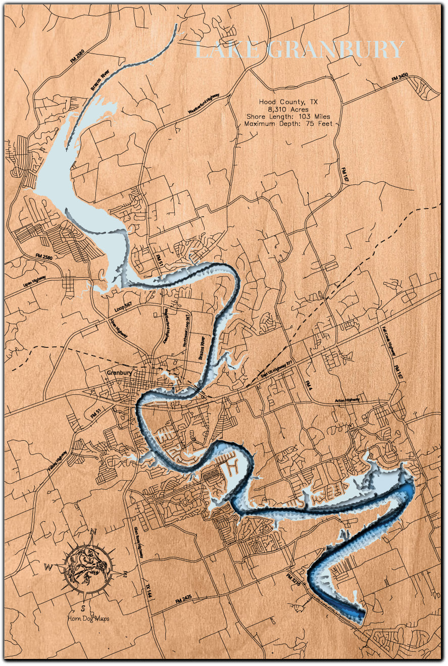 Granbury Lake in Hood County, Texas