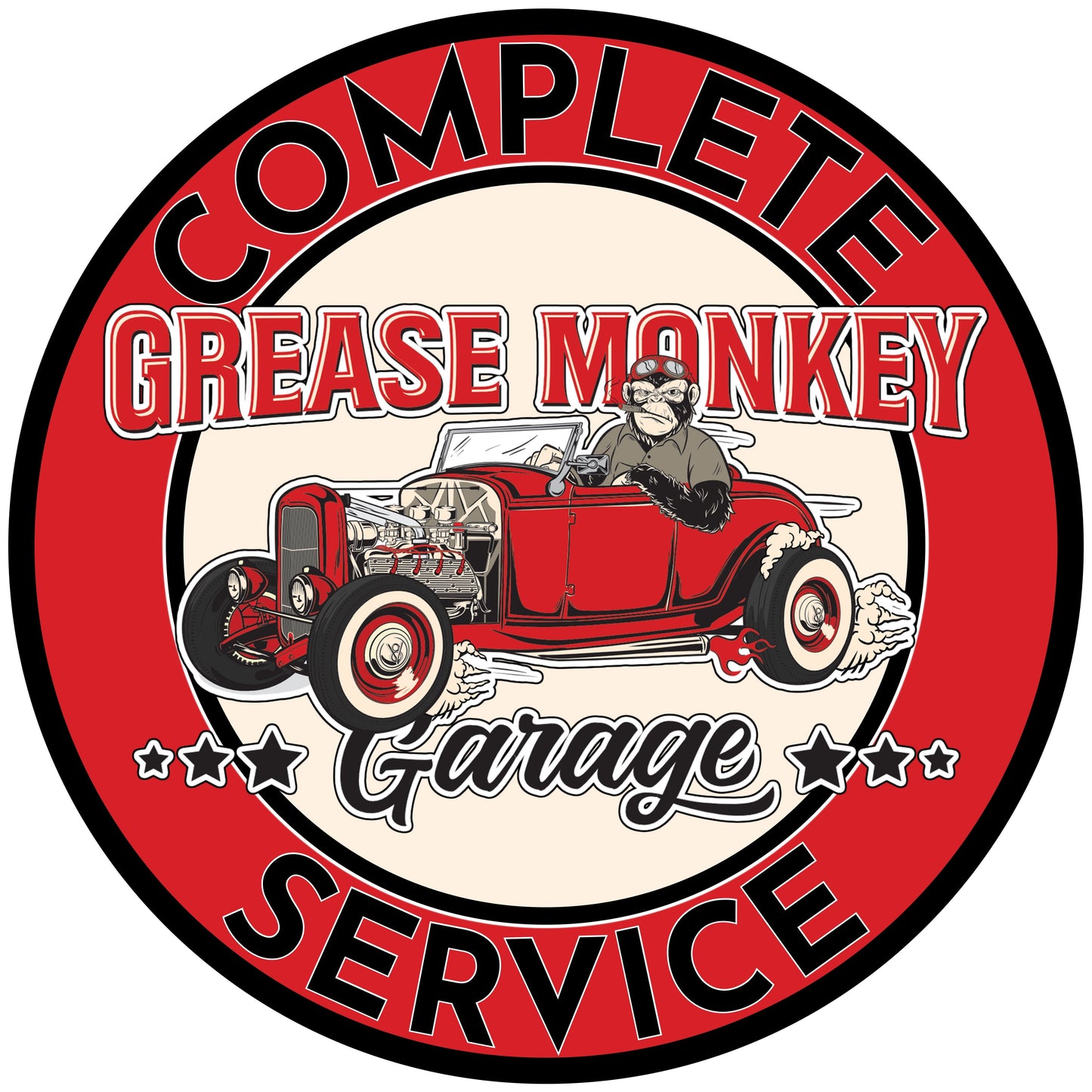 Grease Monkey Garage Complete Service Metal Sign