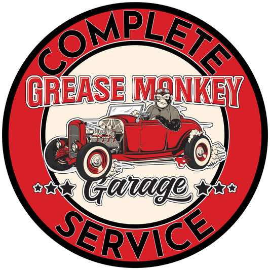 Grease Monkey Garage Complete Service Metal Sign