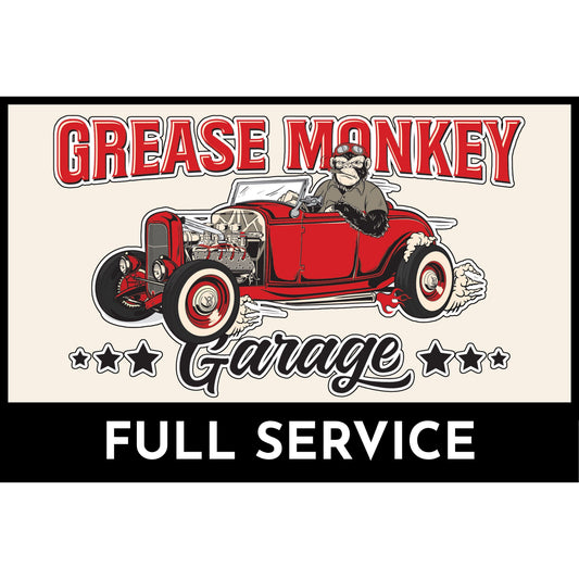 Grease Monkey Garage Full Service Metal Sign