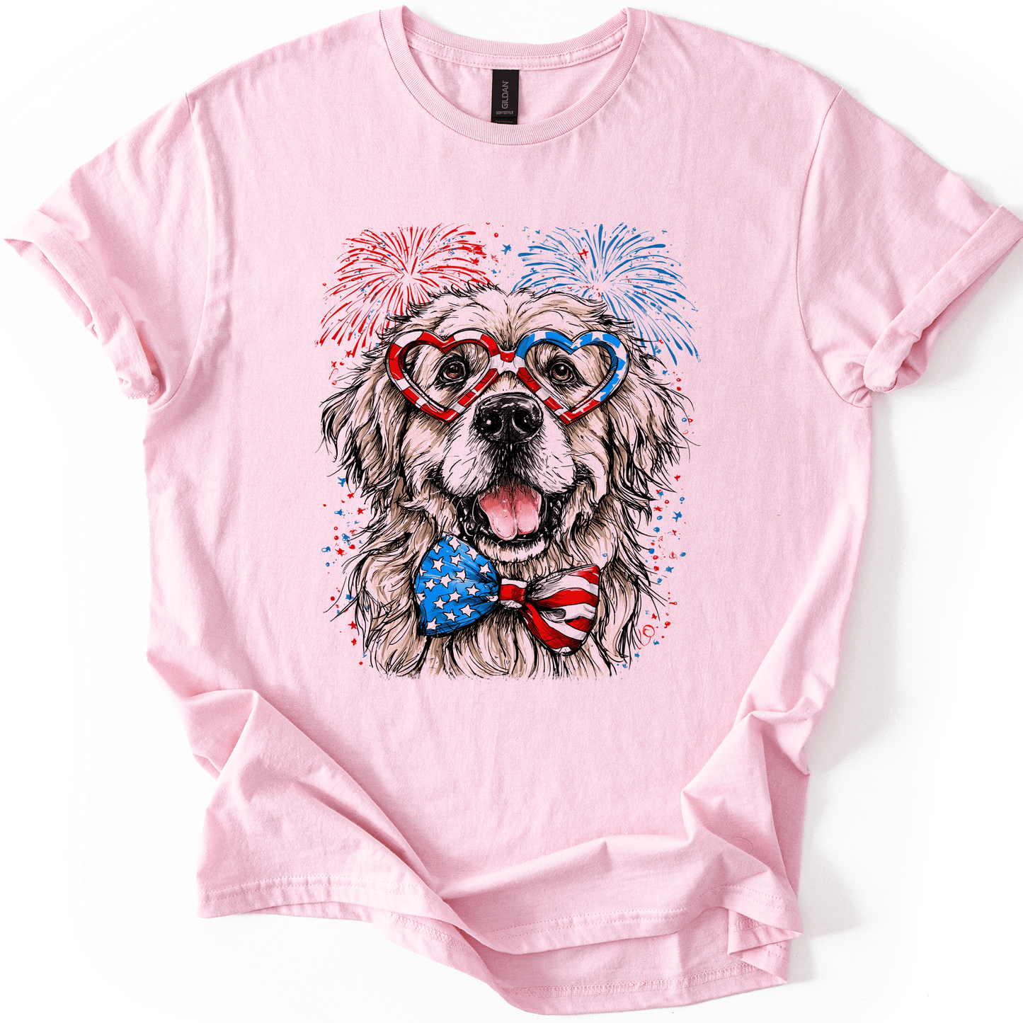 Great Pyrenees Patriotic Dog USA Pride Edition For Pet Lovers Fourth Of July Graphic Tee