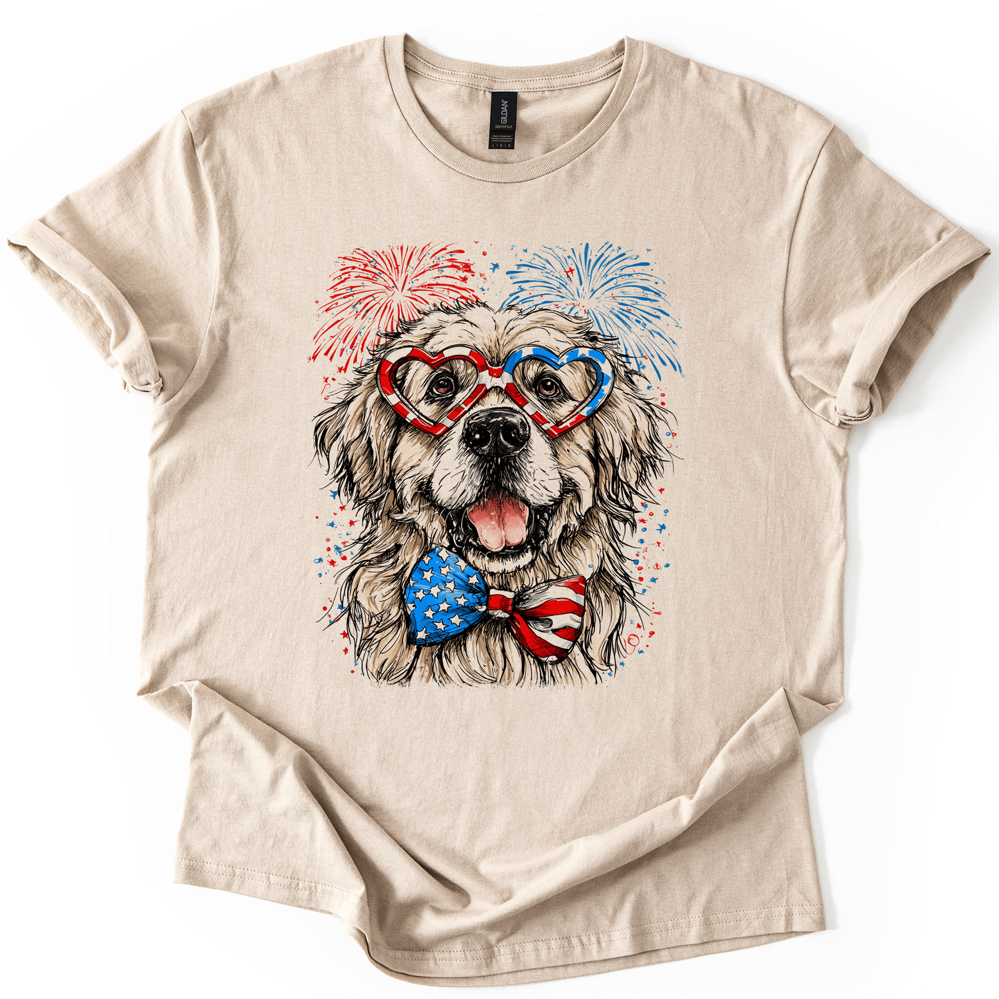 Great Pyrenees Patriotic Dog USA Pride Edition For Pet Lovers Fourth Of July Graphic Tee