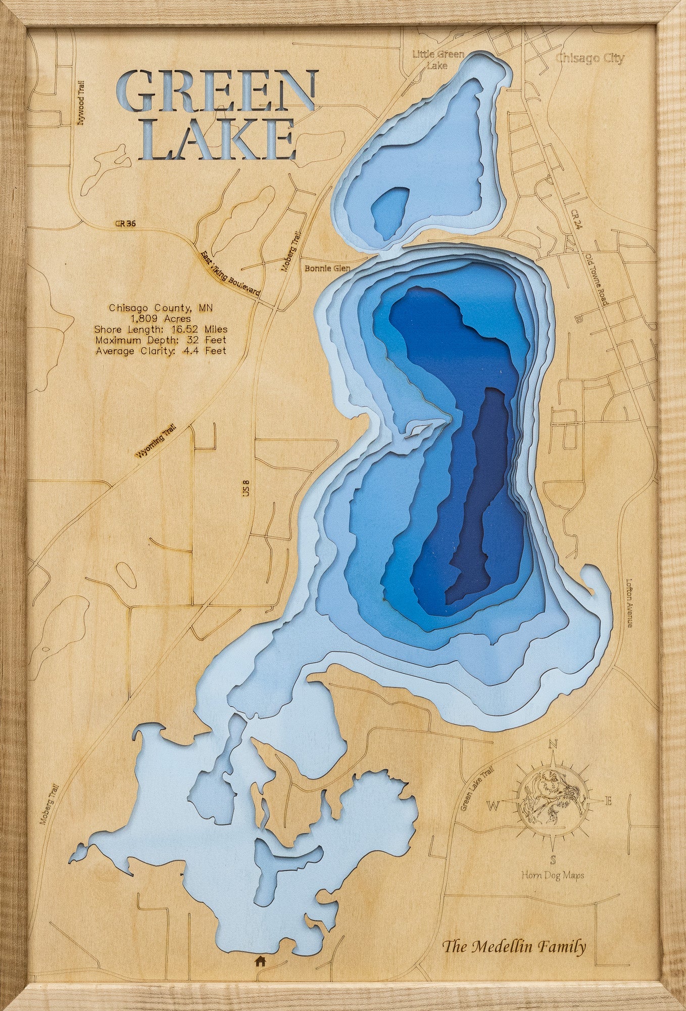 Green Lake in Chisago County, Minnesota