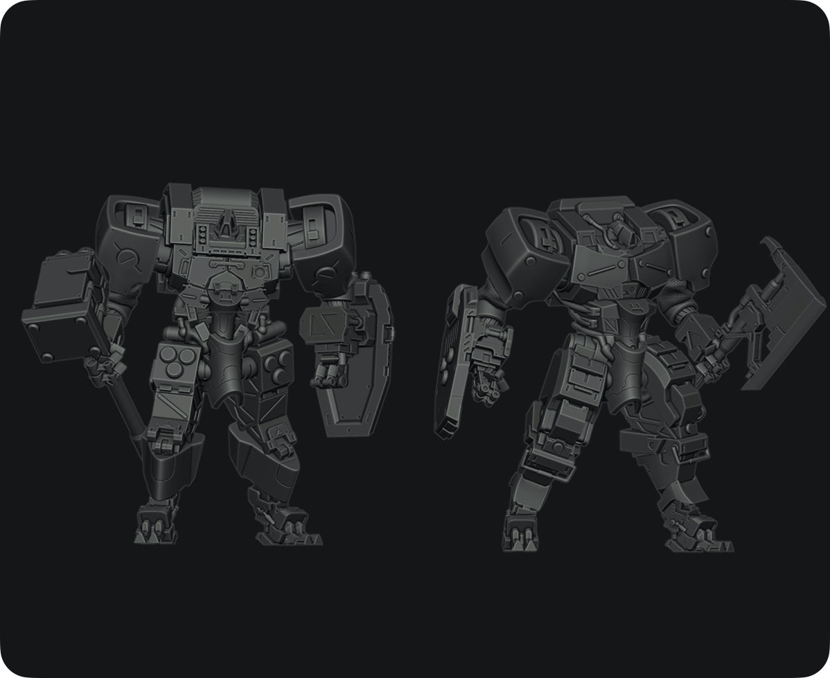 Mechanized Army Faction Box - Set of Detailed 3D Printed Miniatures for Tactical Warfare
