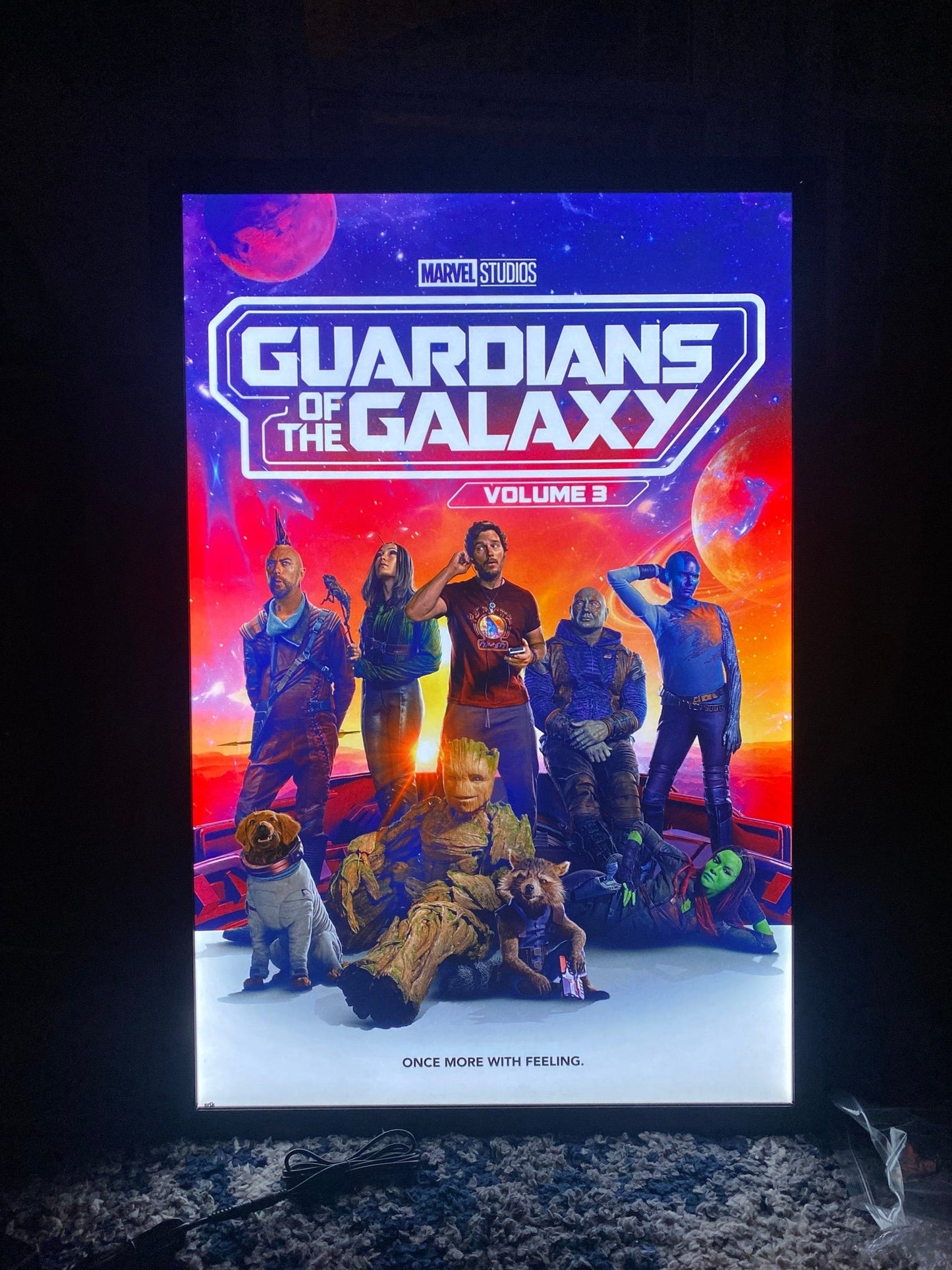 3-PACK Glowbox "World Famous" LED Poster Frames