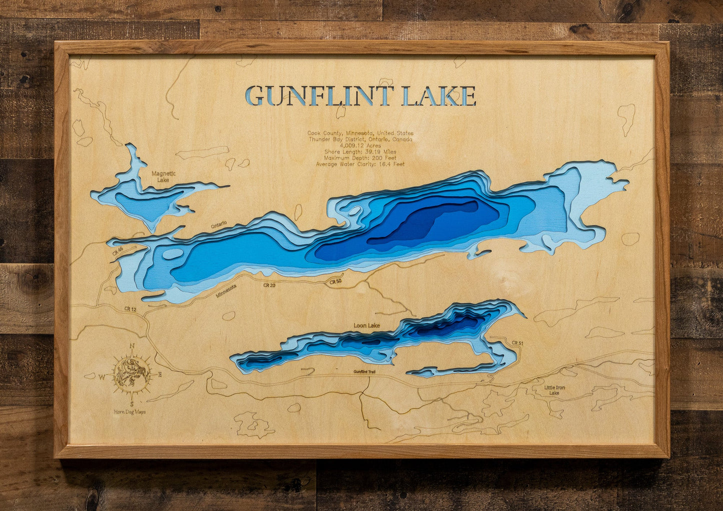 Gunflint Lake in Cook County, MN, Thunder Bay District, Ontario