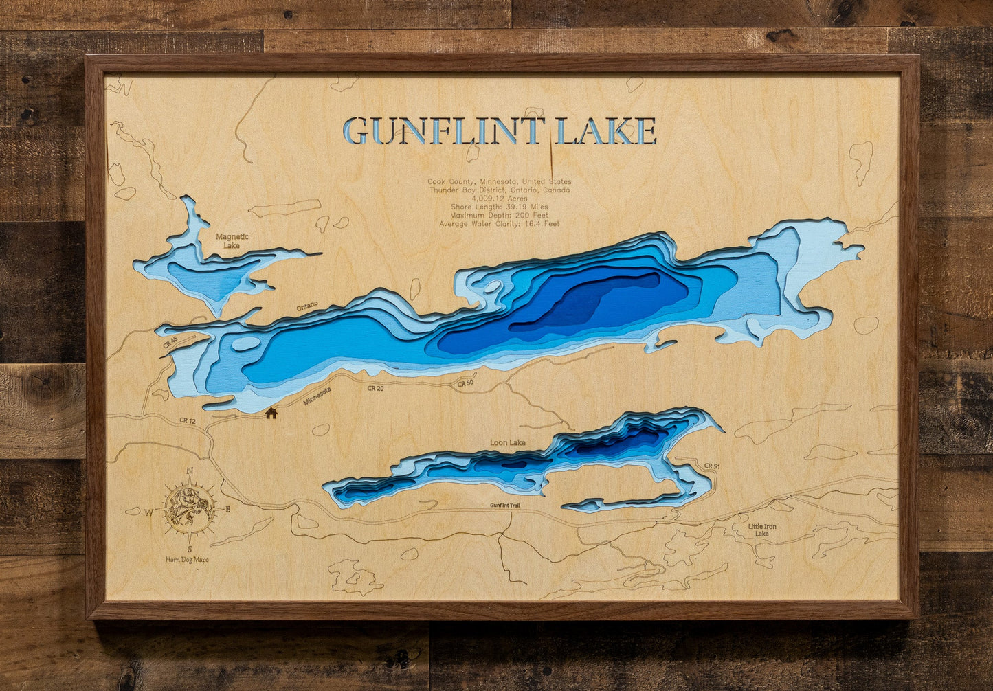 Gunflint Lake in Cook County, MN, Thunder Bay District, Ontario
