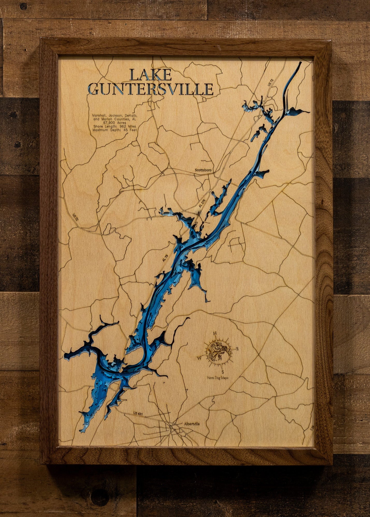 Lake Guntersville in Jackson and Marshall Counties, Alabama