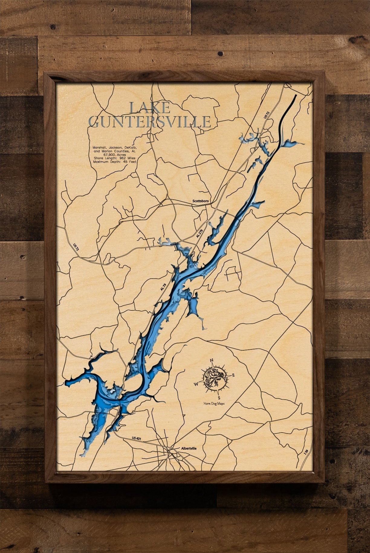 Lake Guntersville in Jackson and Marshall Counties, Alabama