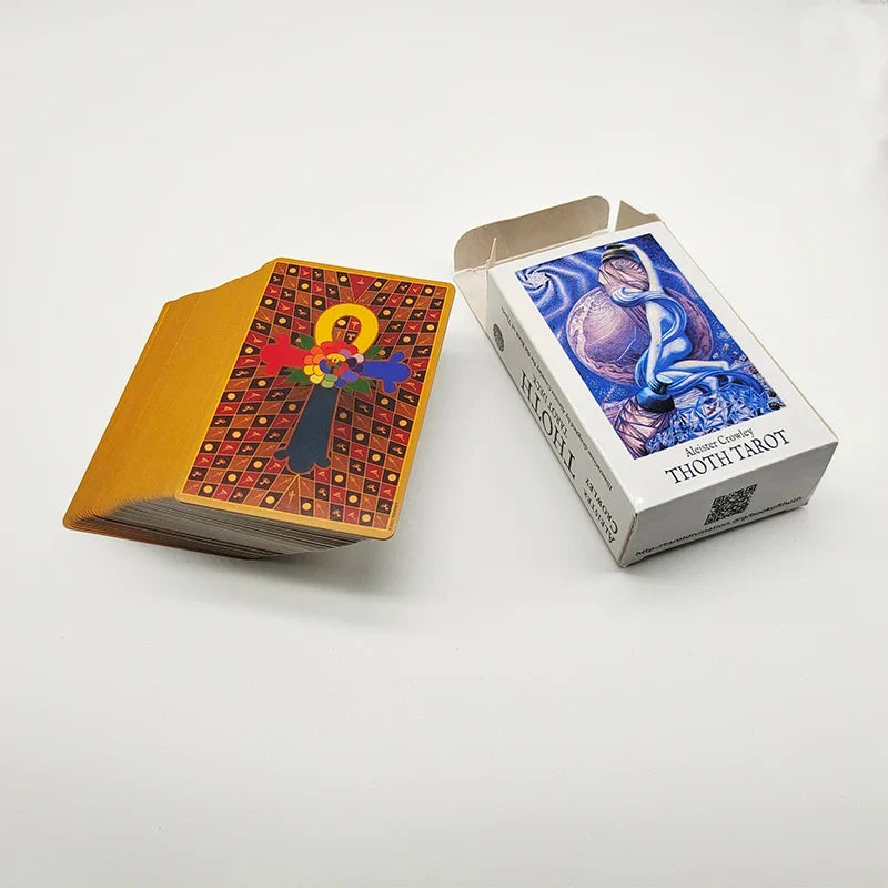 80Pcs Crowley Classic THOTH Tarot Pocket Version Board Games For Party Mysterious Divination Oracle Playing Cards
