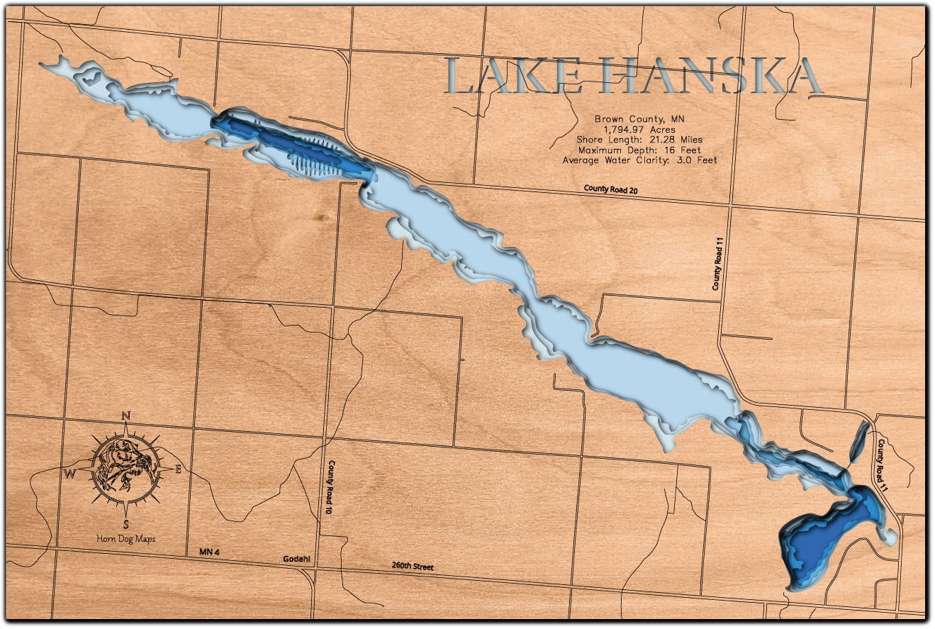 Lake Hanska in Brown County, Minnesota