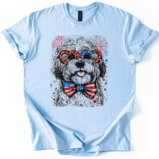 Havanese Patriotic Dog Graphic Tee