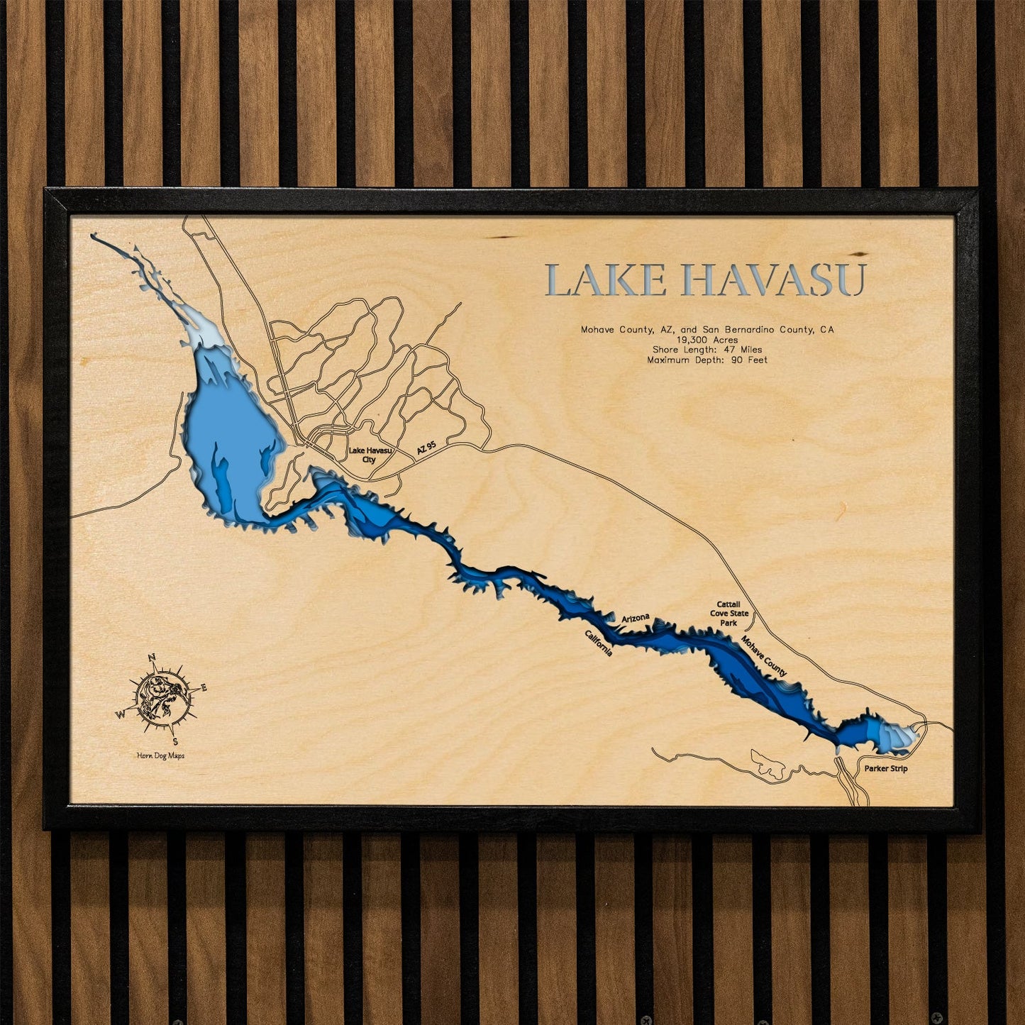 Lake Havasu in Mohave County, AZ, and San Bernardino County, California
