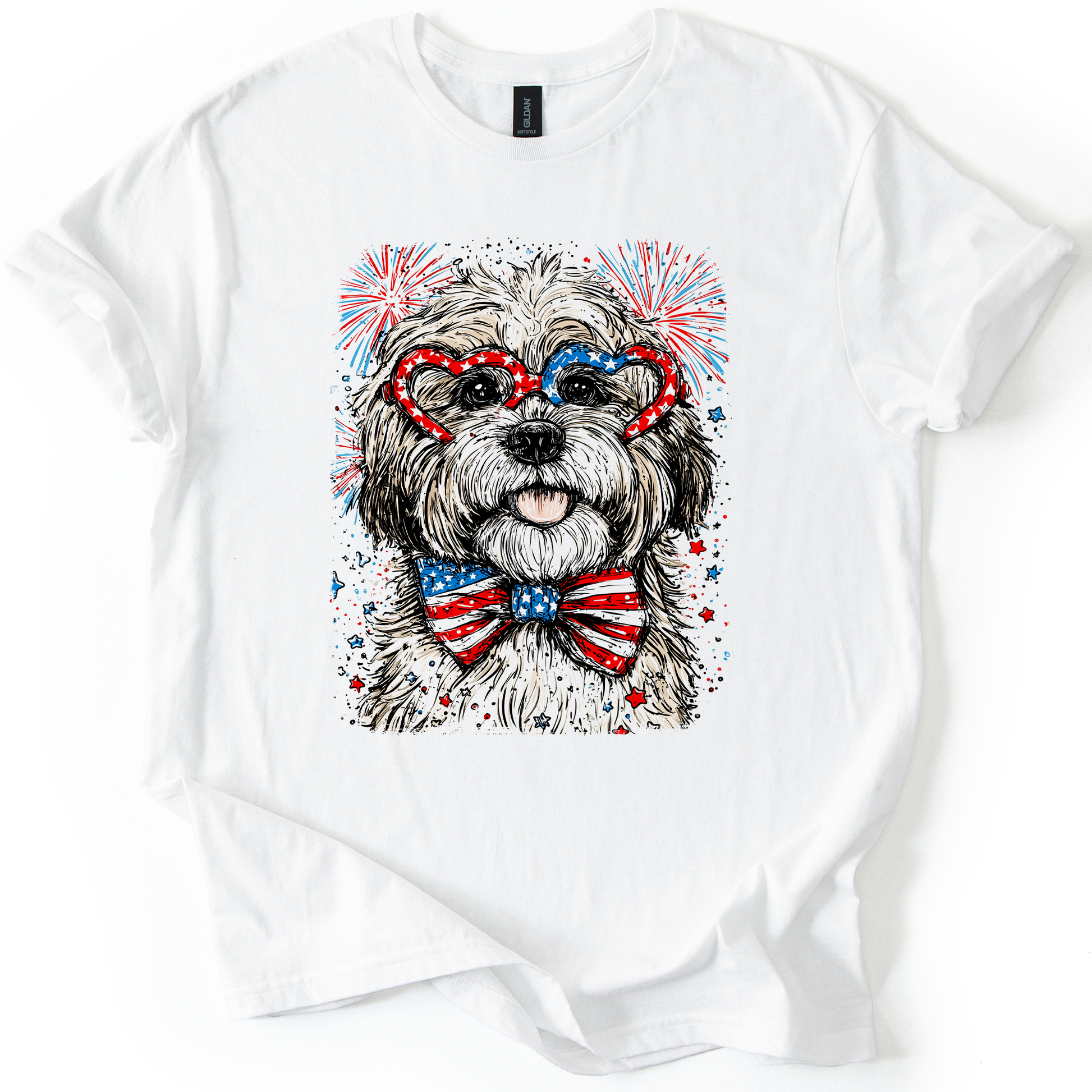 Havanese Patriotic Dog Graphic Tee