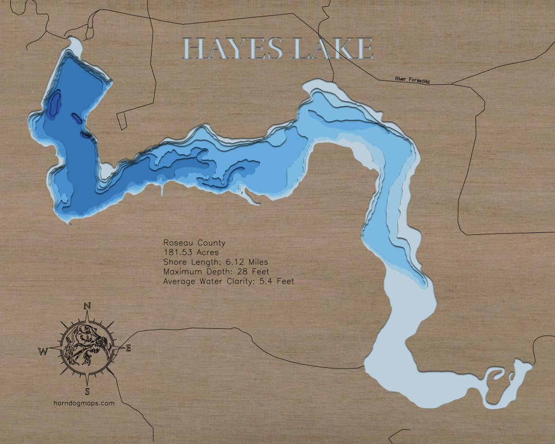 Hayes Lake in Roseau County, Minnesota