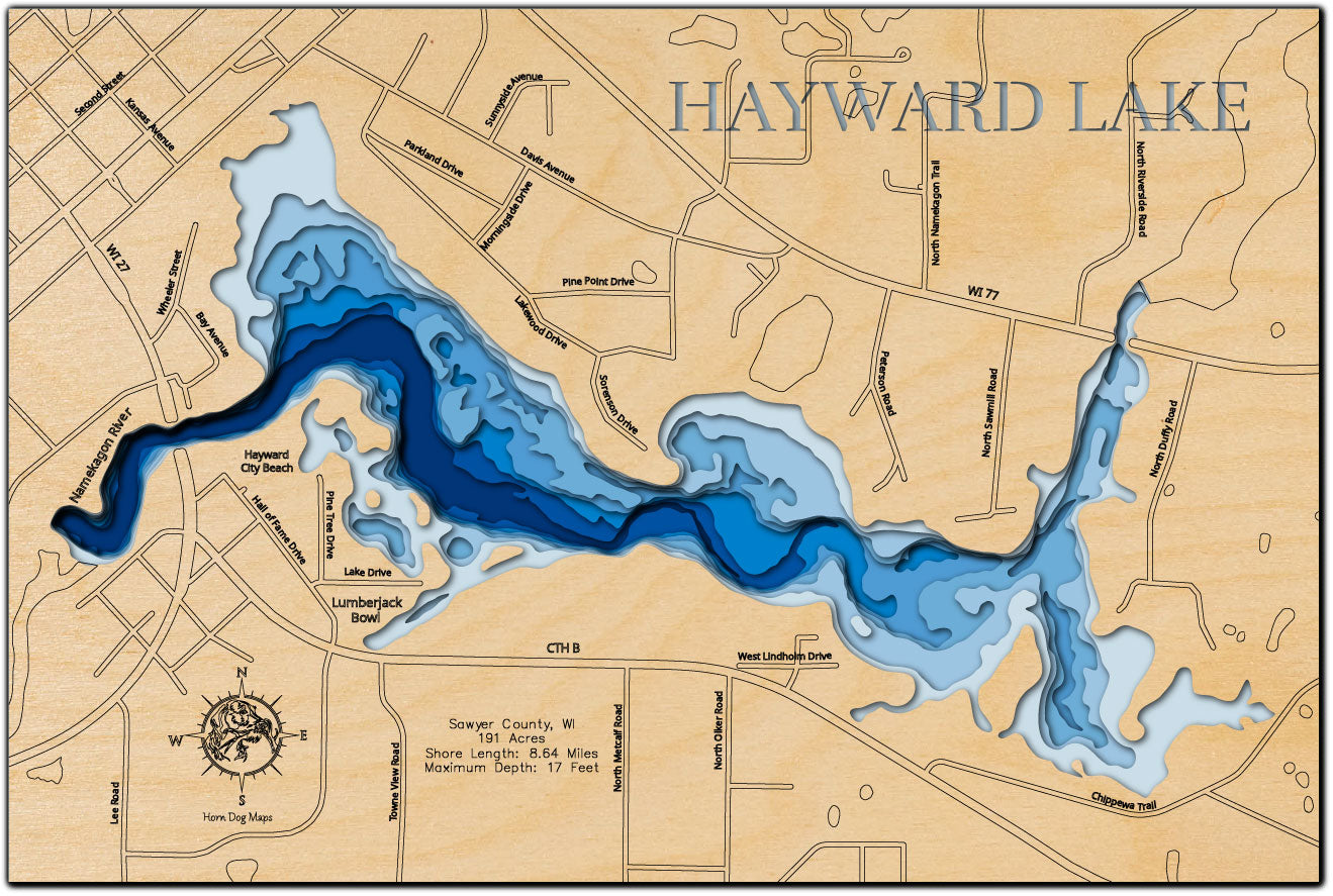 Hayward Lake in Sawyer County, Wisconsin
