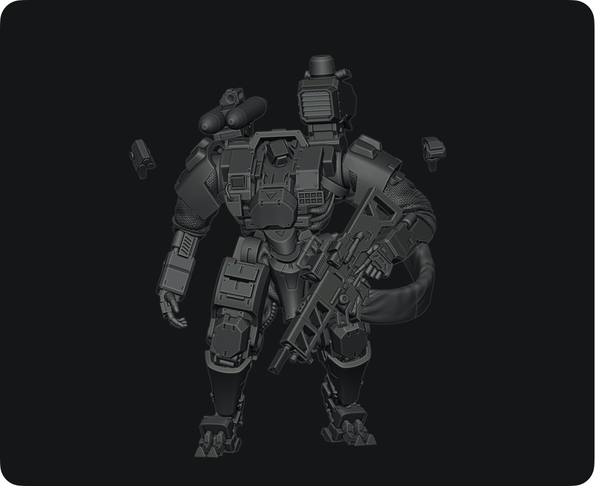 Mechanized Army Faction Box - Set of Detailed 3D Printed Miniatures for Tactical Warfare