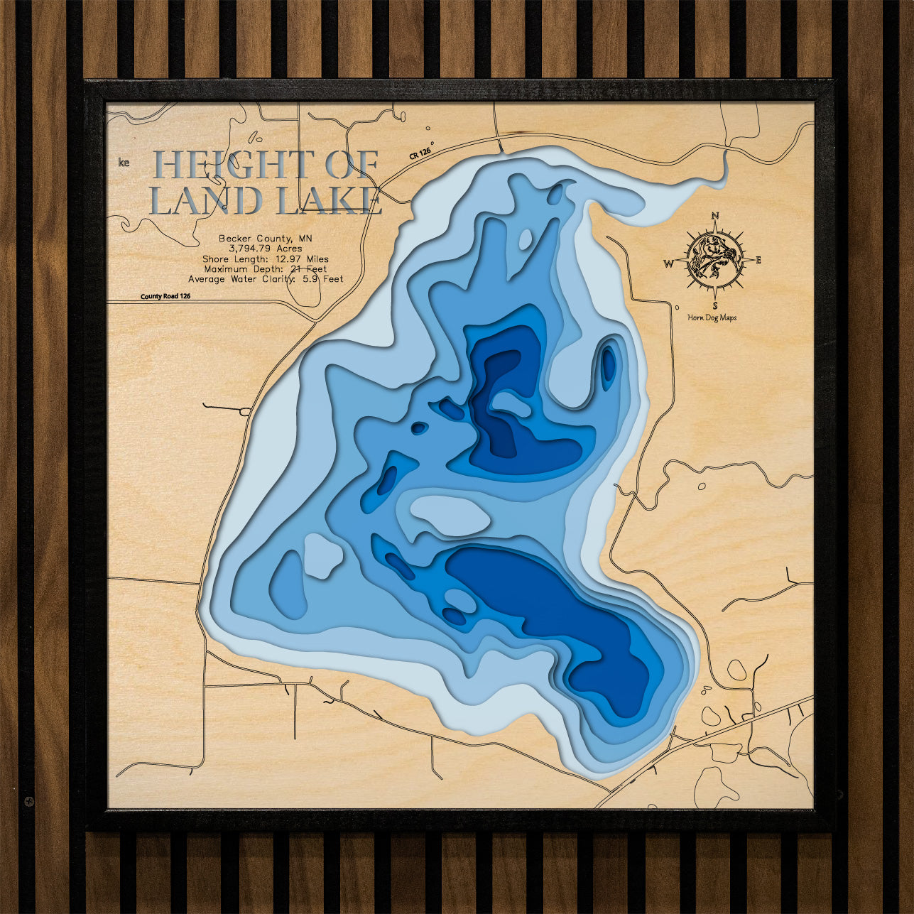 Height of Land Lake in Becker County, Minnesota