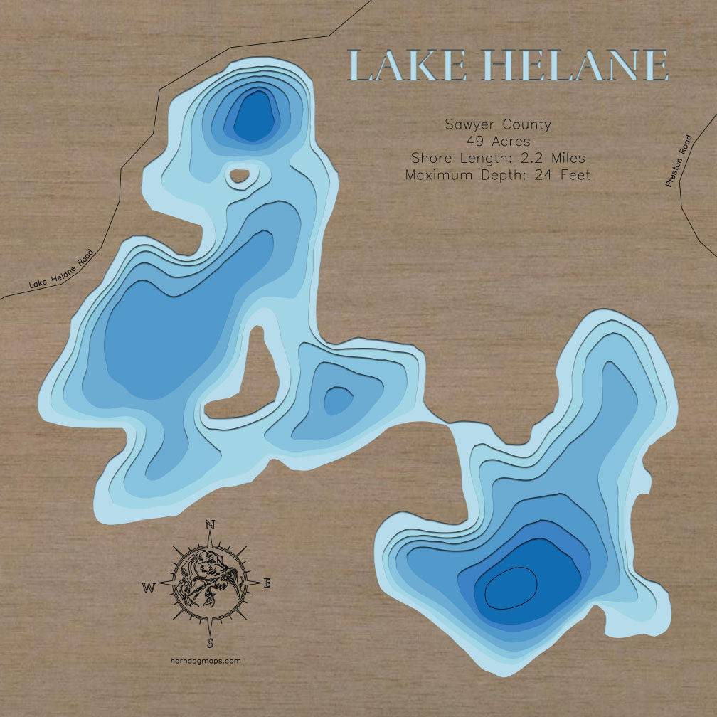 Lake Helane in Sawyer County, Wisconsin